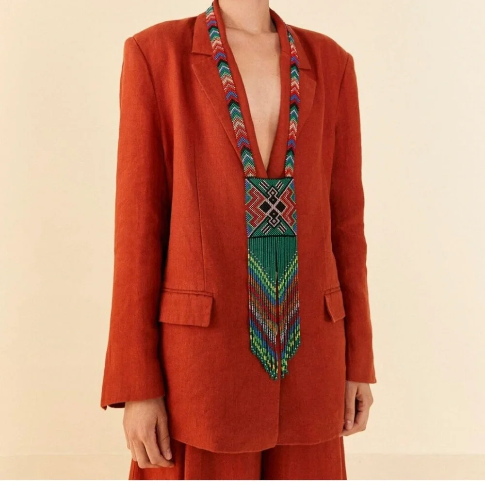 Farm Rio Linen Blazer - Picture 8 of 8